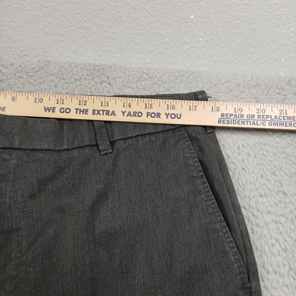 Dockers Collection Dress Pants Mens 36x32 Gray Flat Front Relaxed‎ Fit Stretch